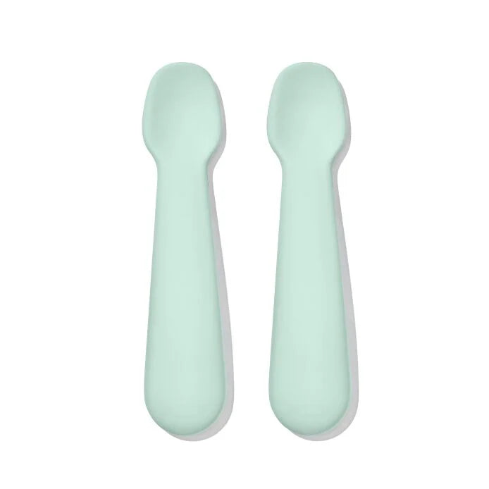 OXO Tot Textured Silicone Suction Plate + Spoon Set - Opal