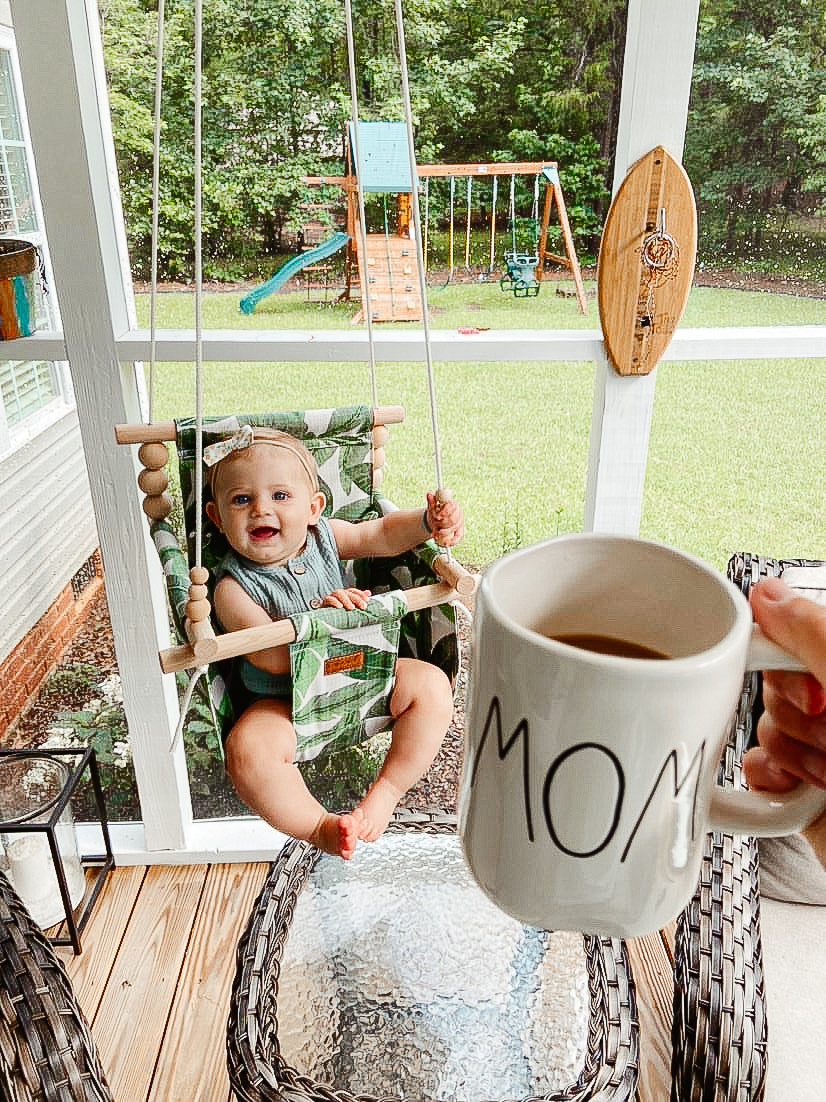 Outdoor Baby/Child Swing - Tropical Leaf
