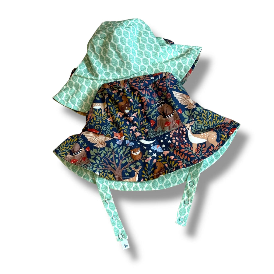 Organic Reversible Bucket Sun Hat - Enchanted Forest