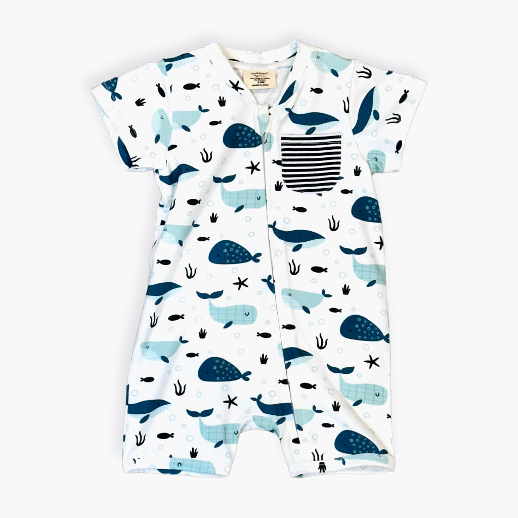 Milos Kimono Sleeve Tropical Print Romper