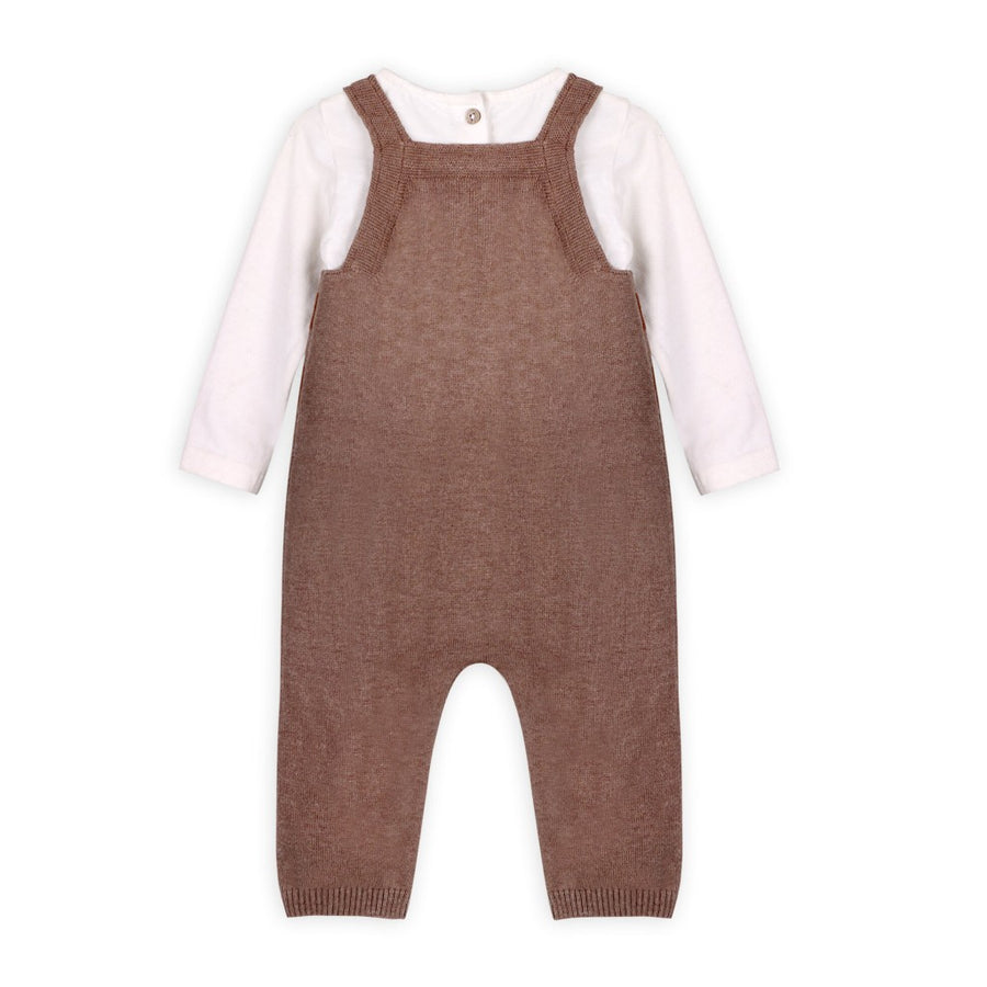 Tiger Jacquard Knit Baby Overall Set