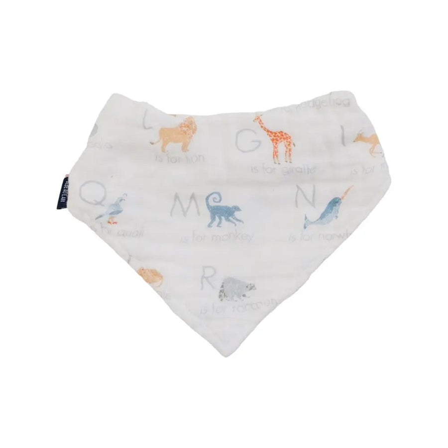 Oh So Soft Muslin Bandana Bib - Animal Alphabet