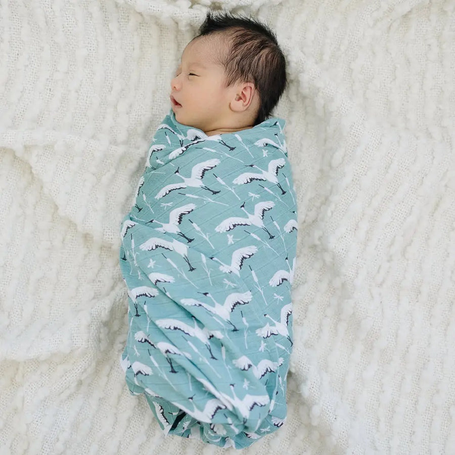 Oh So Soft Muslin Swaddle - Crane