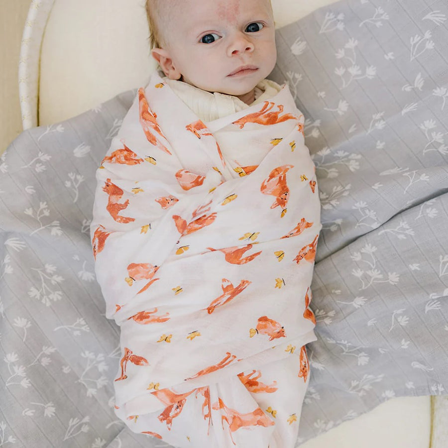 Oh So Soft Muslin Swaddle 2-pack - Fox Tales + Prairie