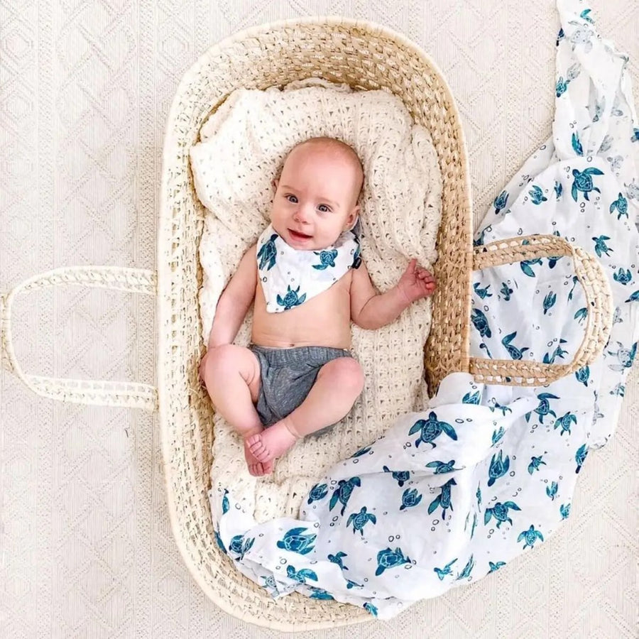 Oh So Soft Muslin Swaddle - Sea Turtles