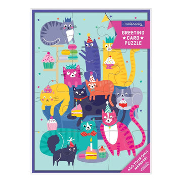 Greeting Card Puzzle - Cat Party