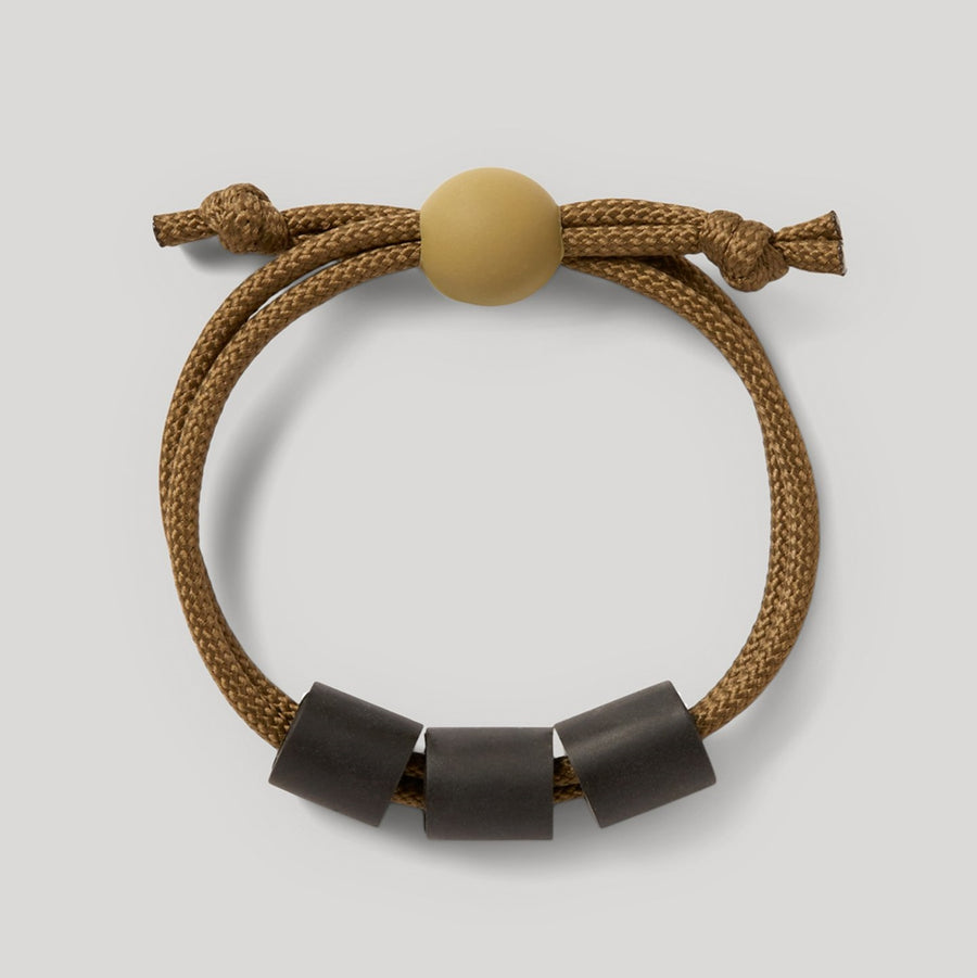 Picture of Saddle Adventure Teething bracelet on a gray background