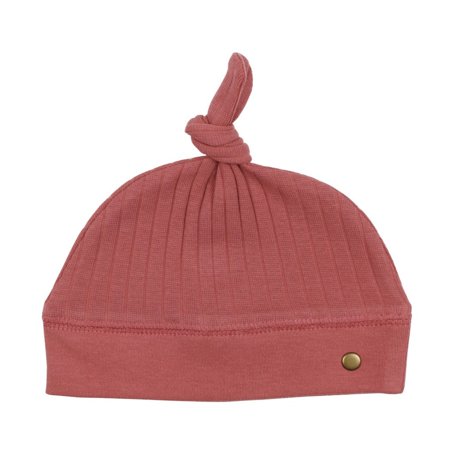 Ribbed Top-Knot Hat - Sienna