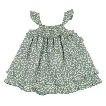 Muslin Smocked Summer Dress - Sprig Floral
