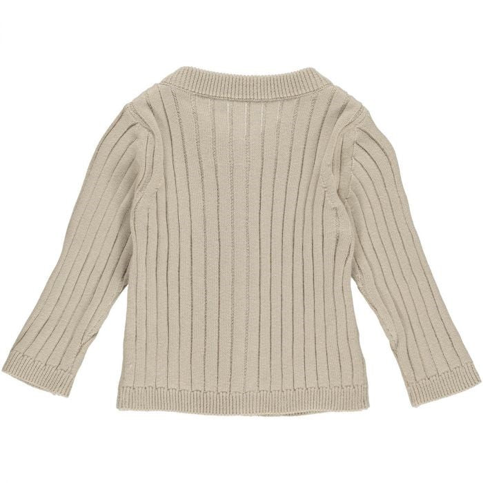 Ribbed Knit Cardigan - Feather