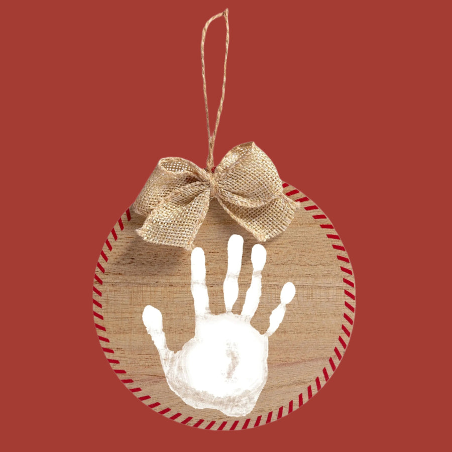 Baby Hand/Foot Print Fill In Holiday Ornament