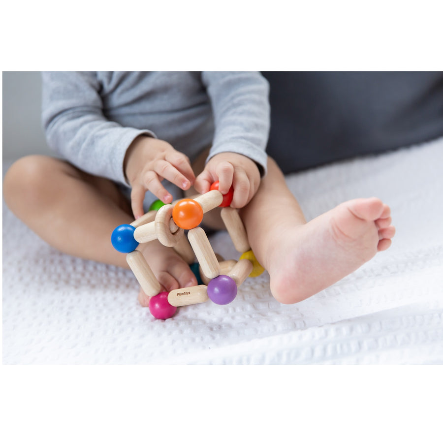 Square Clutching Toy - Bright