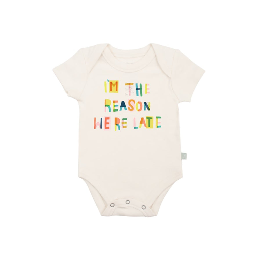 I'm the Reason We're Late Organic Graphic Bodysuit