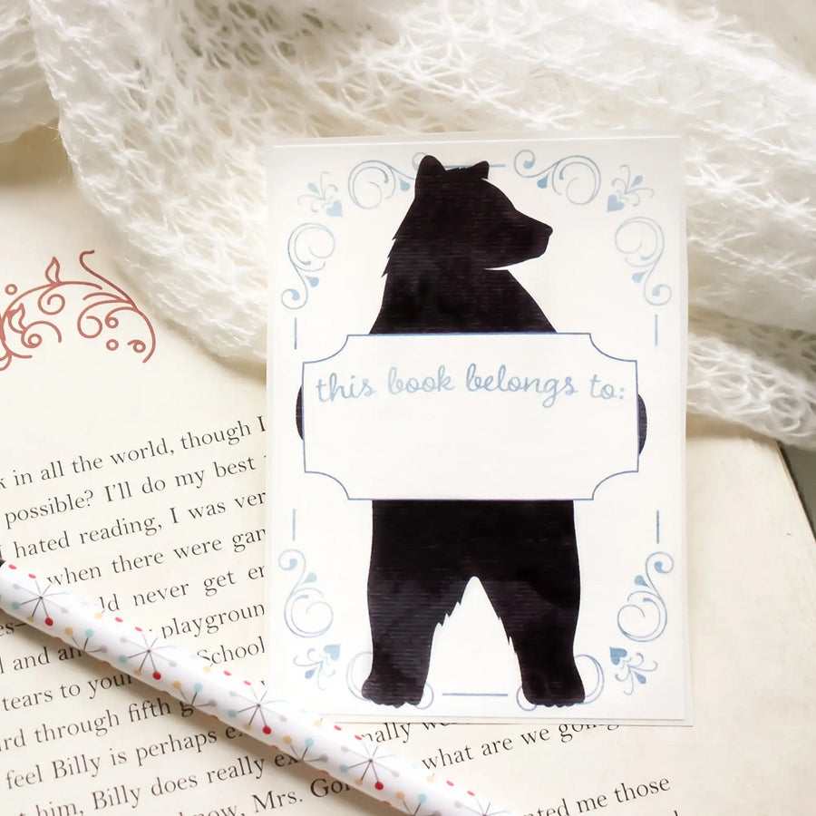 Blue Bear Bookplates Set of 10