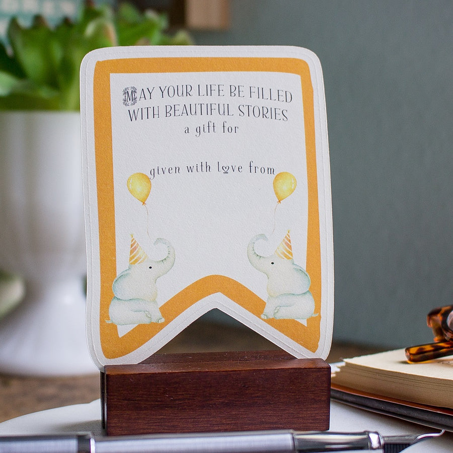 Elephant Baby Shower Bookplate for Gift Books