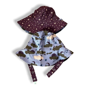Organic Reversible Bucket Sun Hat - Starry Night