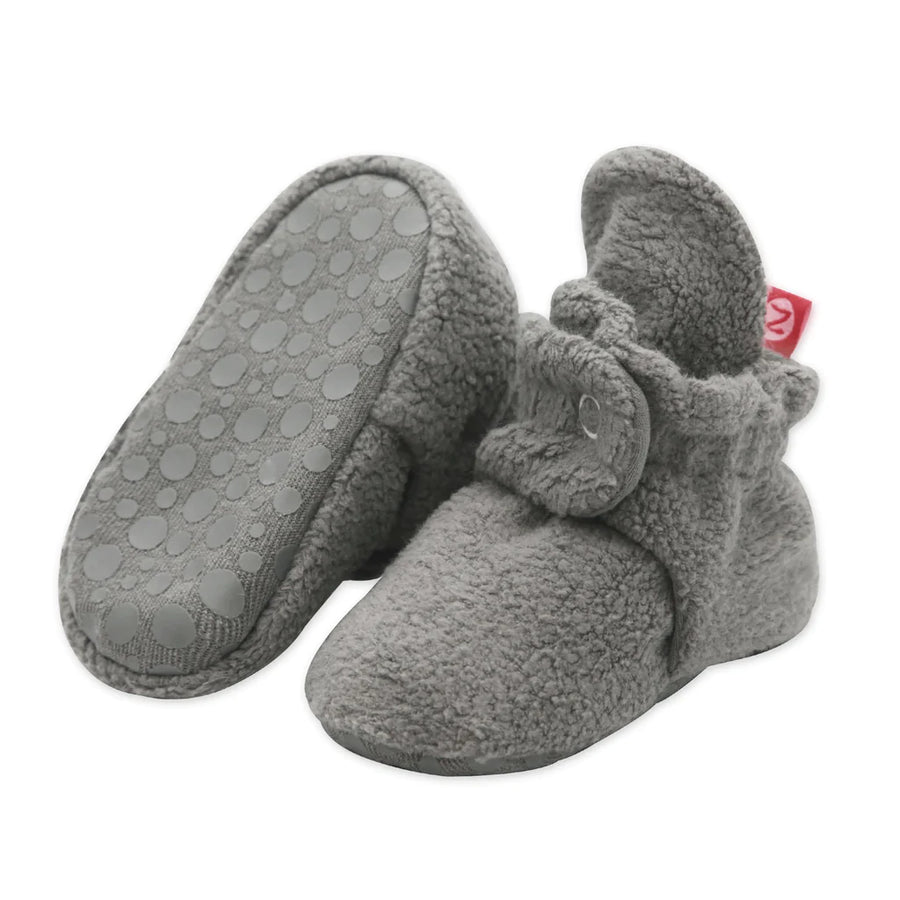 Cozie Fleece Baby Booties - Gray