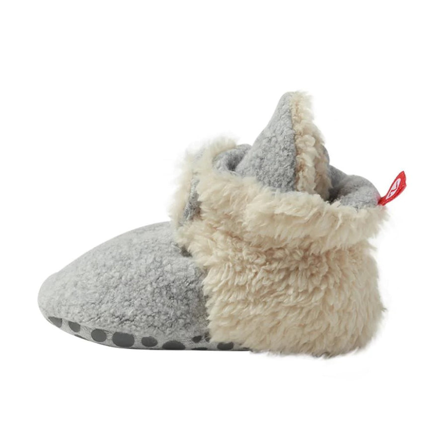 Cozie Furry Baby Booties - Heather Gray