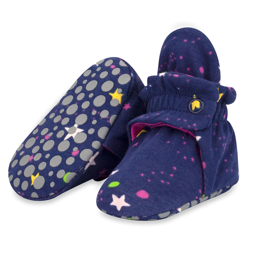 Organic Cotton Baby Booties - Galaxy