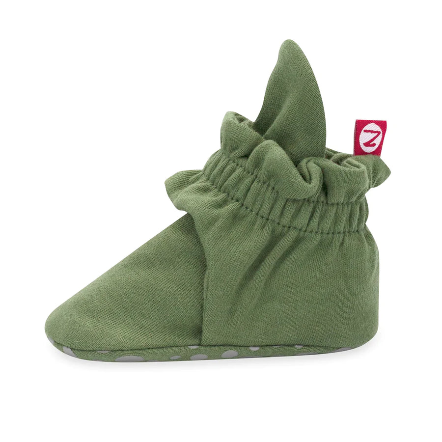 Organic Cotton Baby Booties - Olive