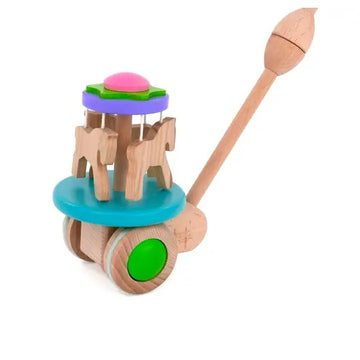 Carousel Animated Wooden Push Toy