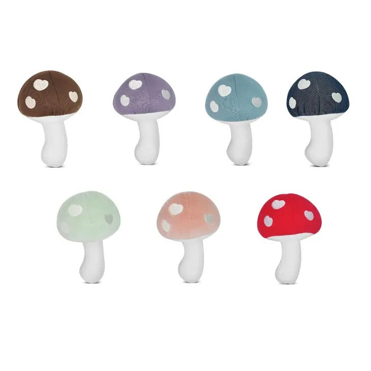 Organic Plush Rattle - Mushroom