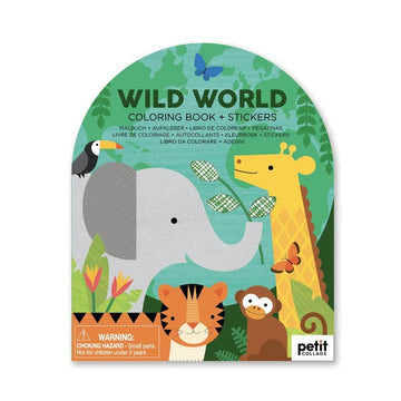 Coloring Book with Stickers - Wild World