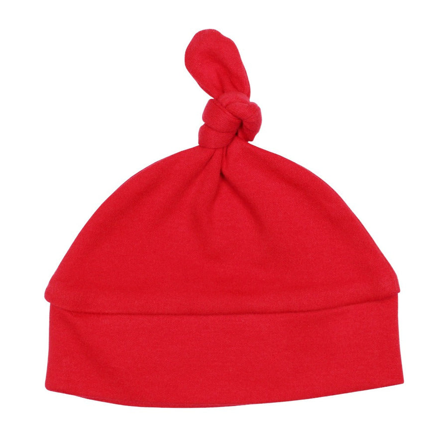 Banded Top-Knot Hat - Chili Pepper
