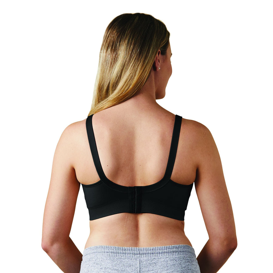 Front Zip Open Sports Bra With Contrast Panels