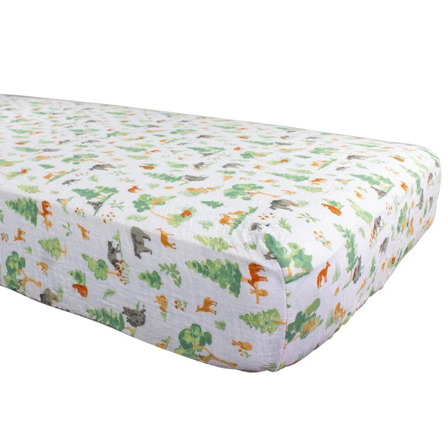 Classic Muslin Crib Sheet - Forest Friends