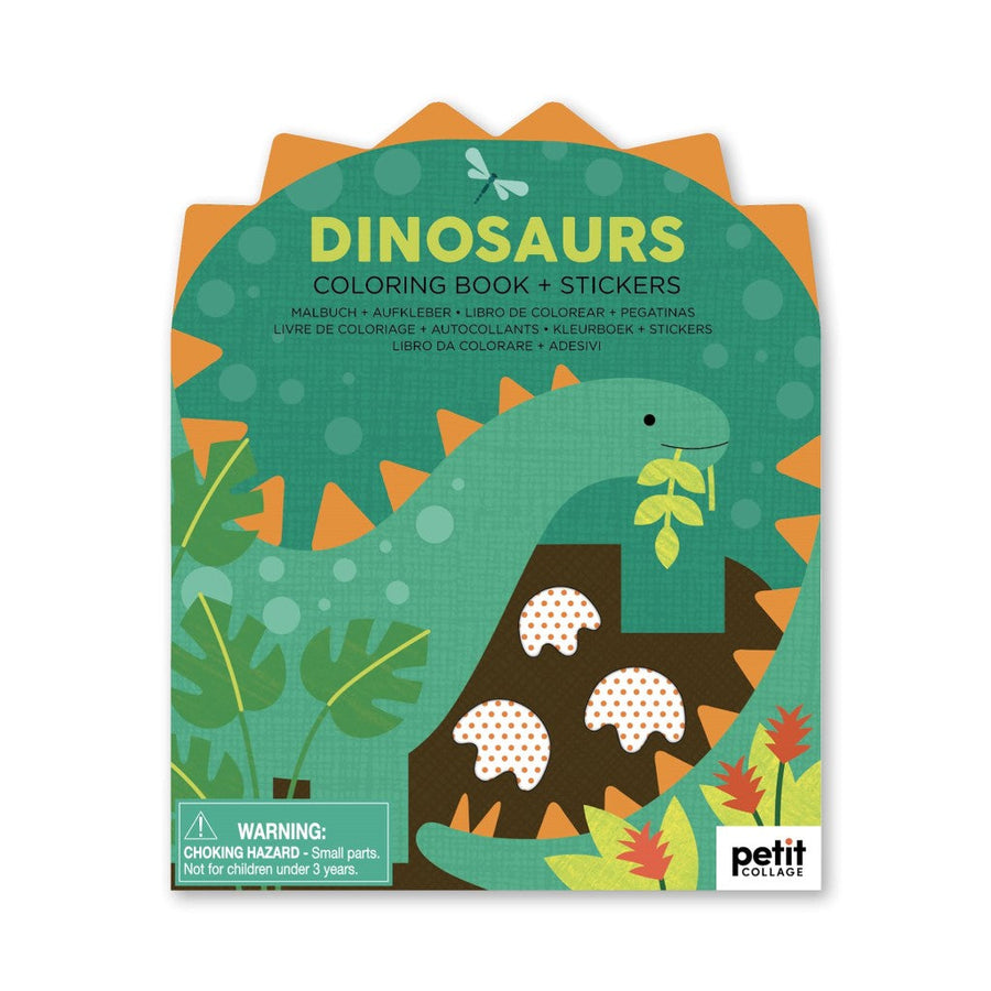 Coloring Book with Stickers - Dinosaurs