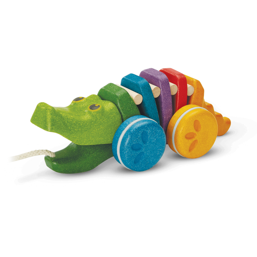 Dancing Alligator Pull Toy - Rainbow