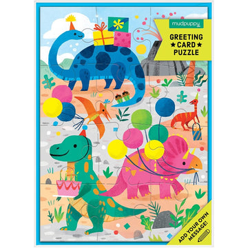 Greeting Card Puzzle - Dino Party