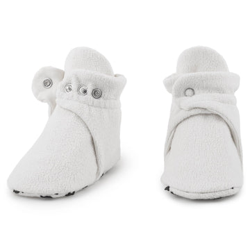 Fleece Baby Booties - Cream White