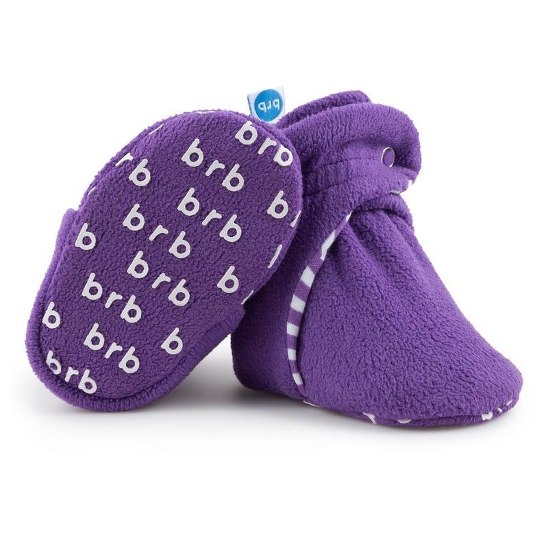 Fleece Baby Booties - Grape