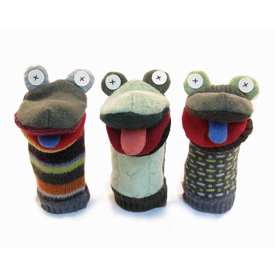 Handmade Upcycled Wool Animal Hand Puppets