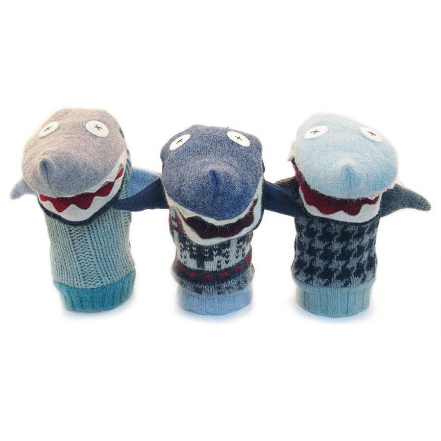Handmade Upcycled Wool Animal Hand Puppets