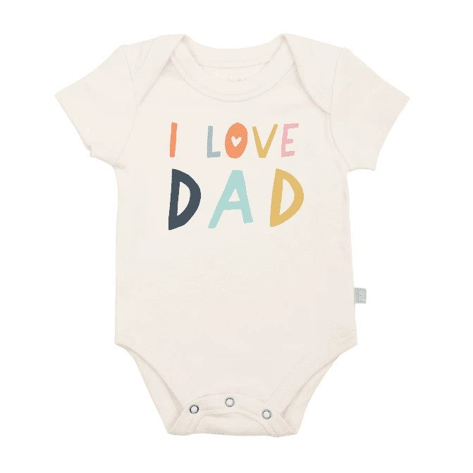 I Love Dad Organic Graphic Bodysuit