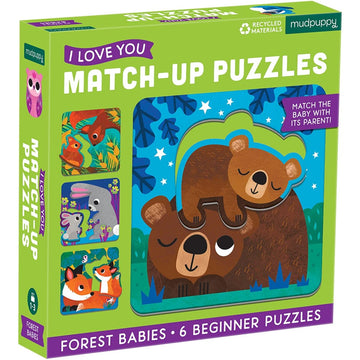 I Love You Match-Up Puzzles - Forest Babies
