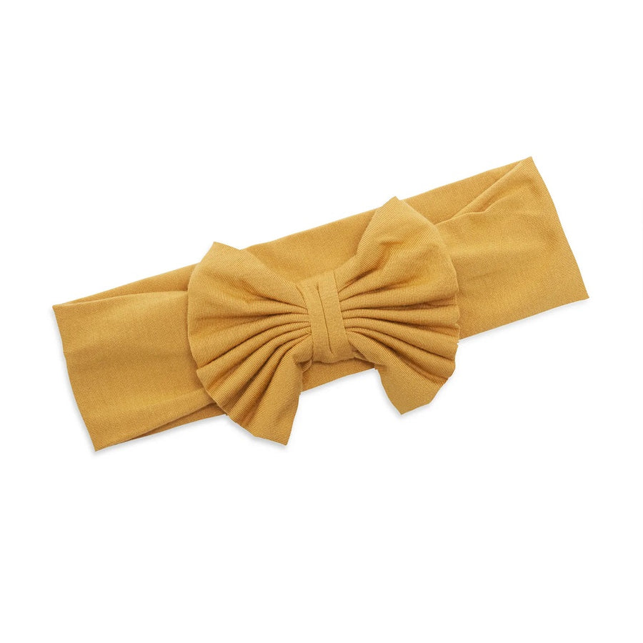 Flaxen Gold Modal Bow Headband