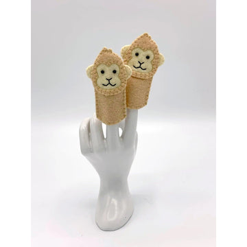Handmade Felt Finger Puppet - Monkey