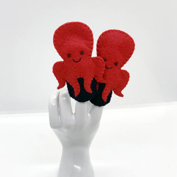 Handmade Felt Finger Puppet - Octopus