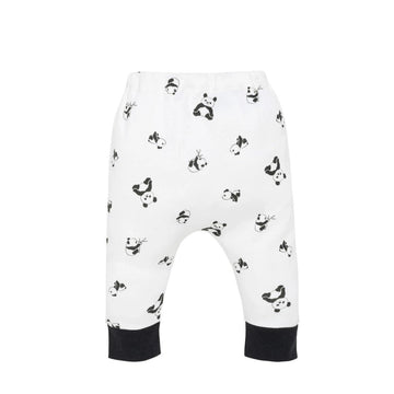 Organic Harem Pant - Panda Print