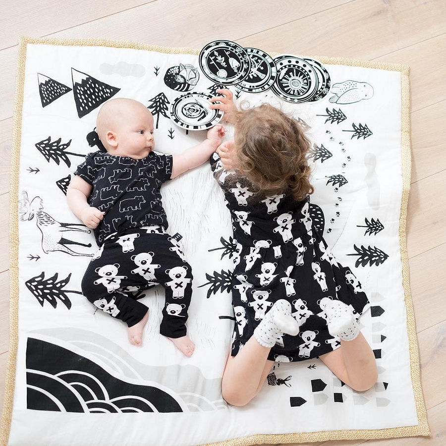 Organic Quilted Cotton Play Mat - Explore