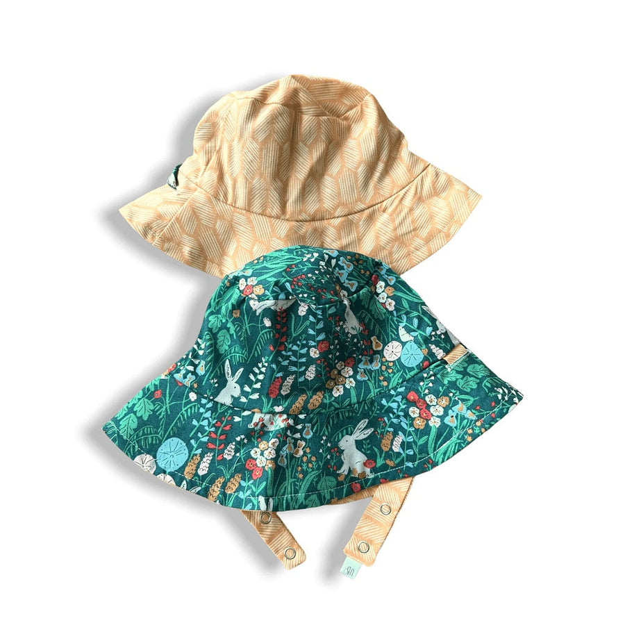 Organic Reversible Bucket Sun Hat - Hare