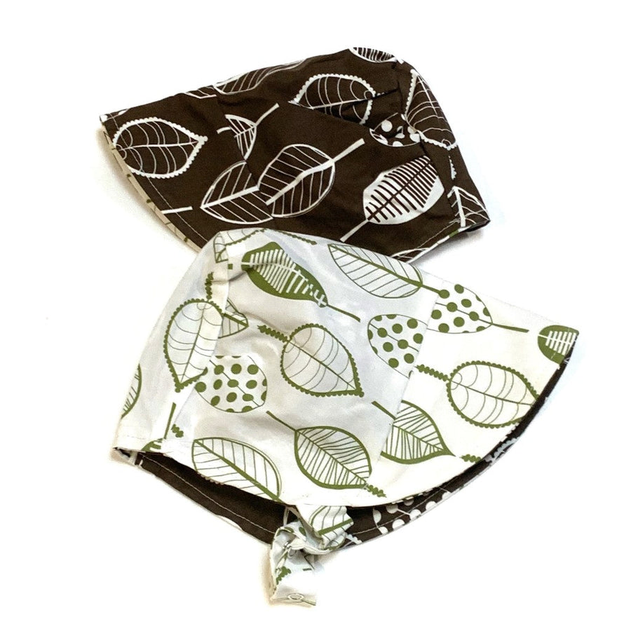 Organic Reversible EcoBonnet Sun Hat - Mod Leaves