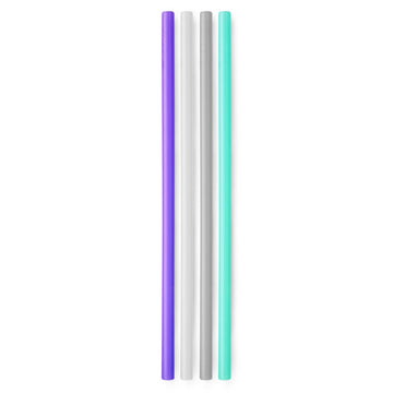 Reusable Silicone Straw - Extra Long, 4 Pack
