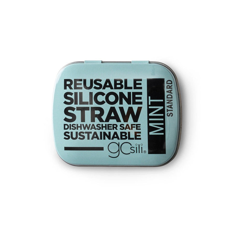 GoSili 6pk Standard Silicone Straws Mint/Gray