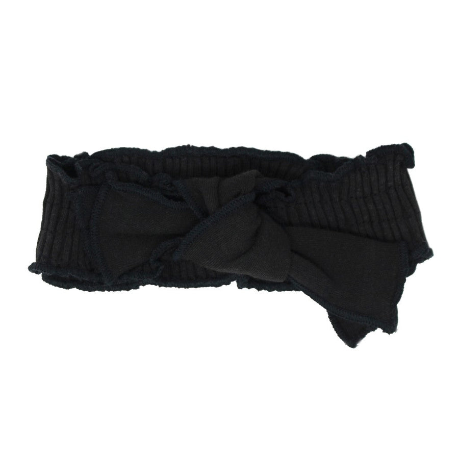 Ribbed Smocked Headband Black