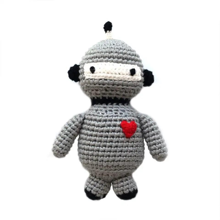 Robot Hand Crocheted Teething Rattle